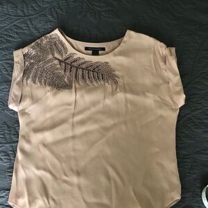 French Connection Beaded Viscose Top